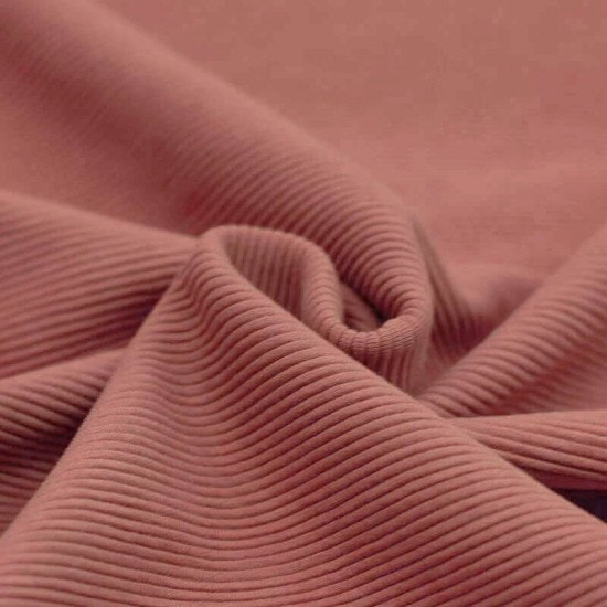 Ottoman Rib Jersey Clay Pink