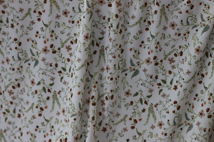 Rib Knit Jersey Millefleurs