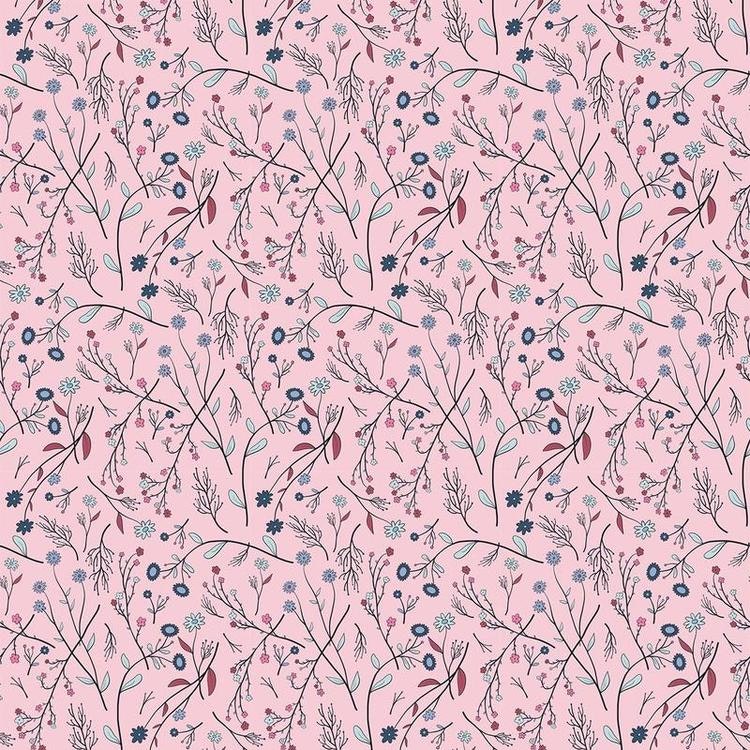 Quilters Cotton Floral Springs Cool Berry