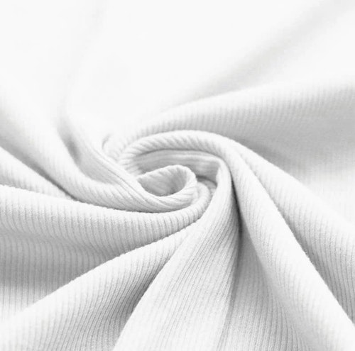 Rib Knit Jersey White