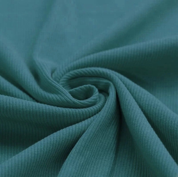 Rib Knit Jersey Petrol