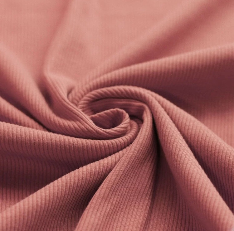 Rib Knit Jersey Clay Pink