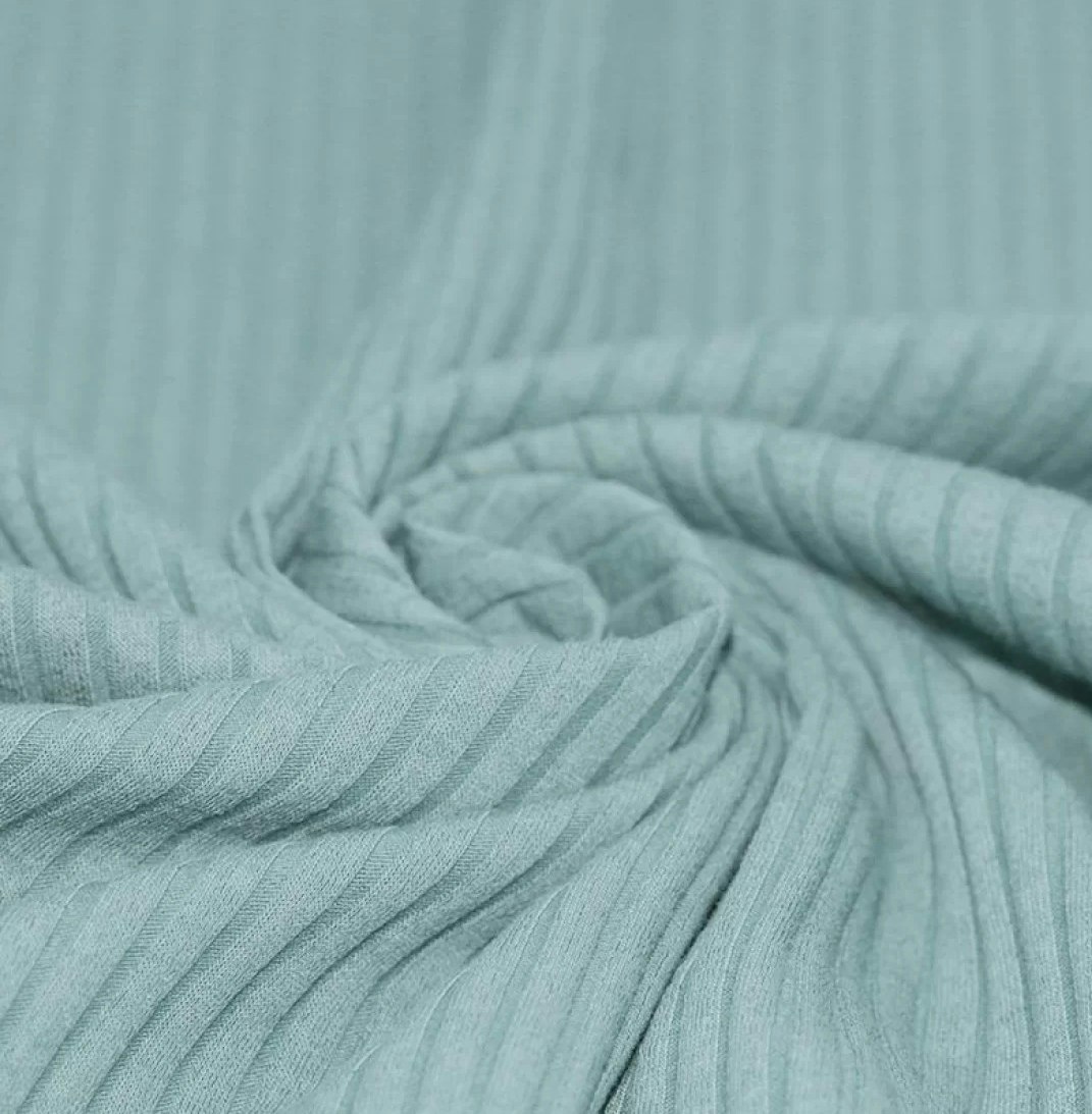 Wide Drop Needle Rib Sea Green