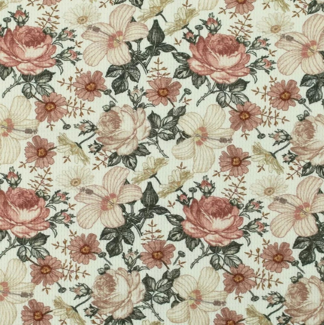 Våffeljersey English Garden Creme