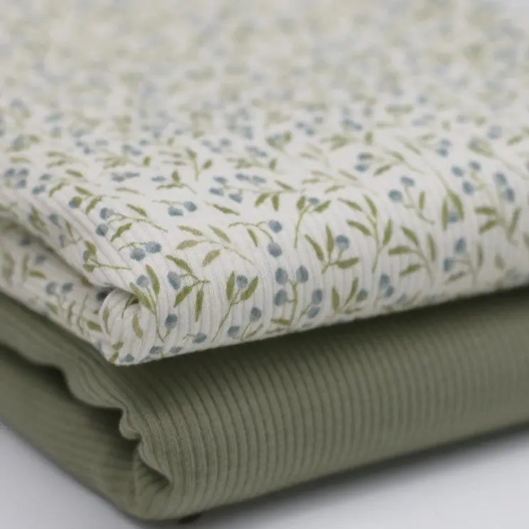 Rib Knit Jersey Blueberry Plant