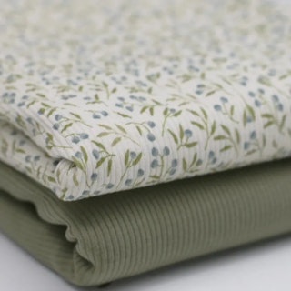 Rib Knit Jersey Blueberry Plant