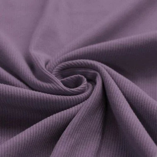 Rib Knit Jersey Dusty Purple