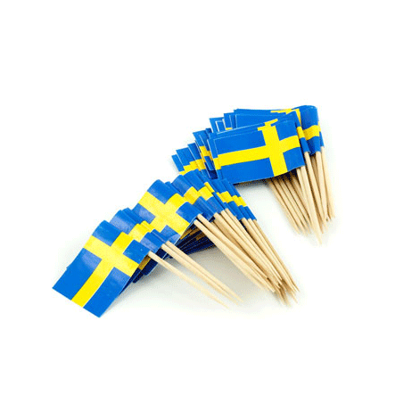 Party Picks Sverigeflaggor 50-pack