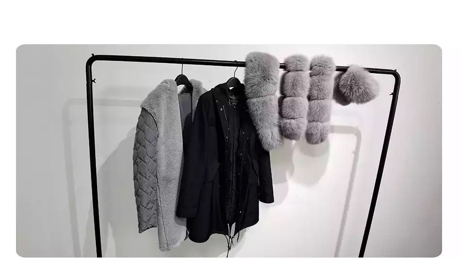 Georgina parka- black/light grey