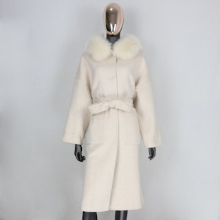 Noelia fur coat- long beige