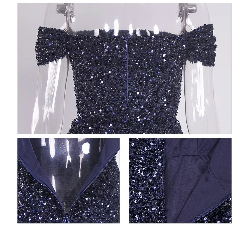 Lana sequin dress- blue