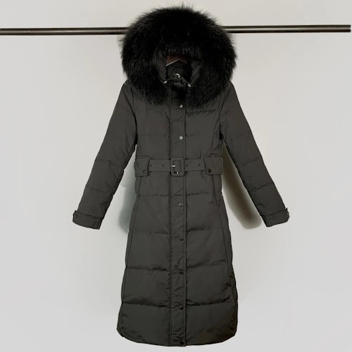 Suzie down coat fake fur- black