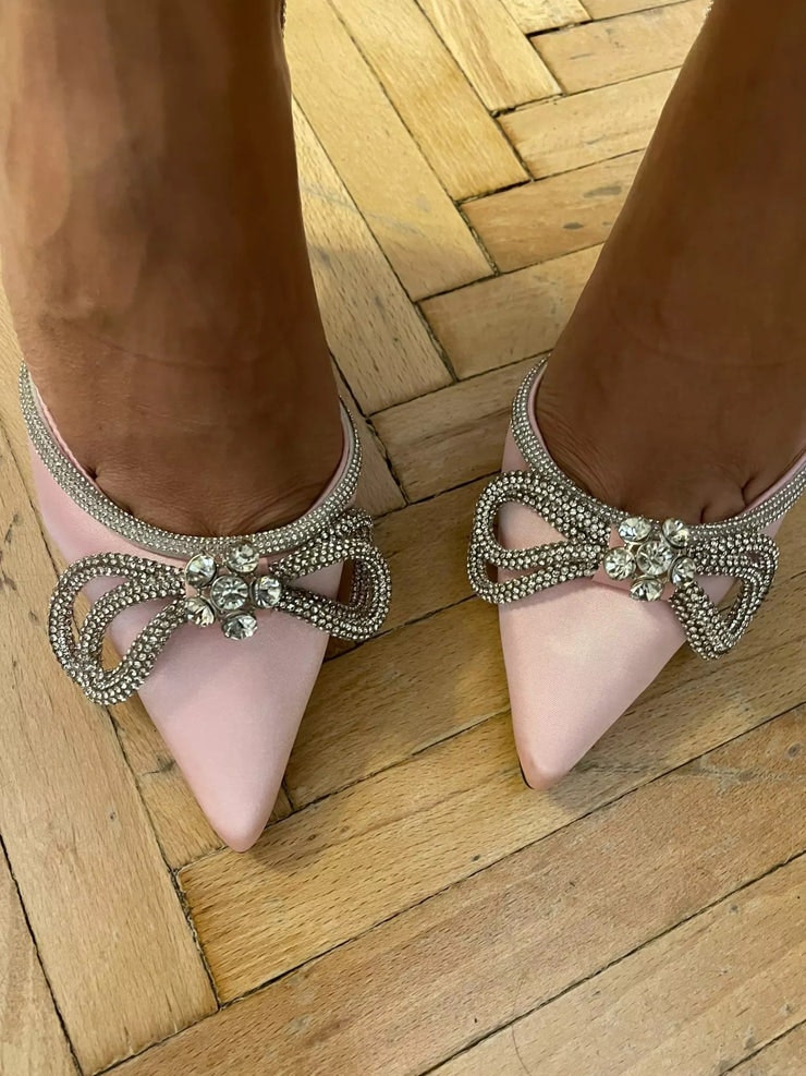 Leah bow heels- pink