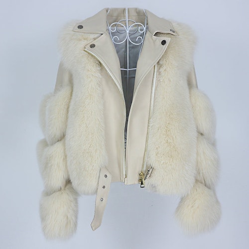 Eloise fur jacket- beige