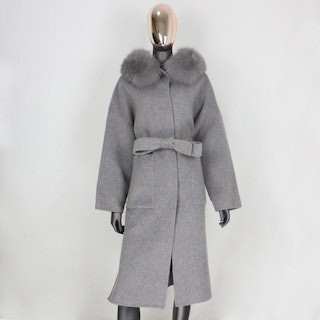 Noelia fur coat- long grey