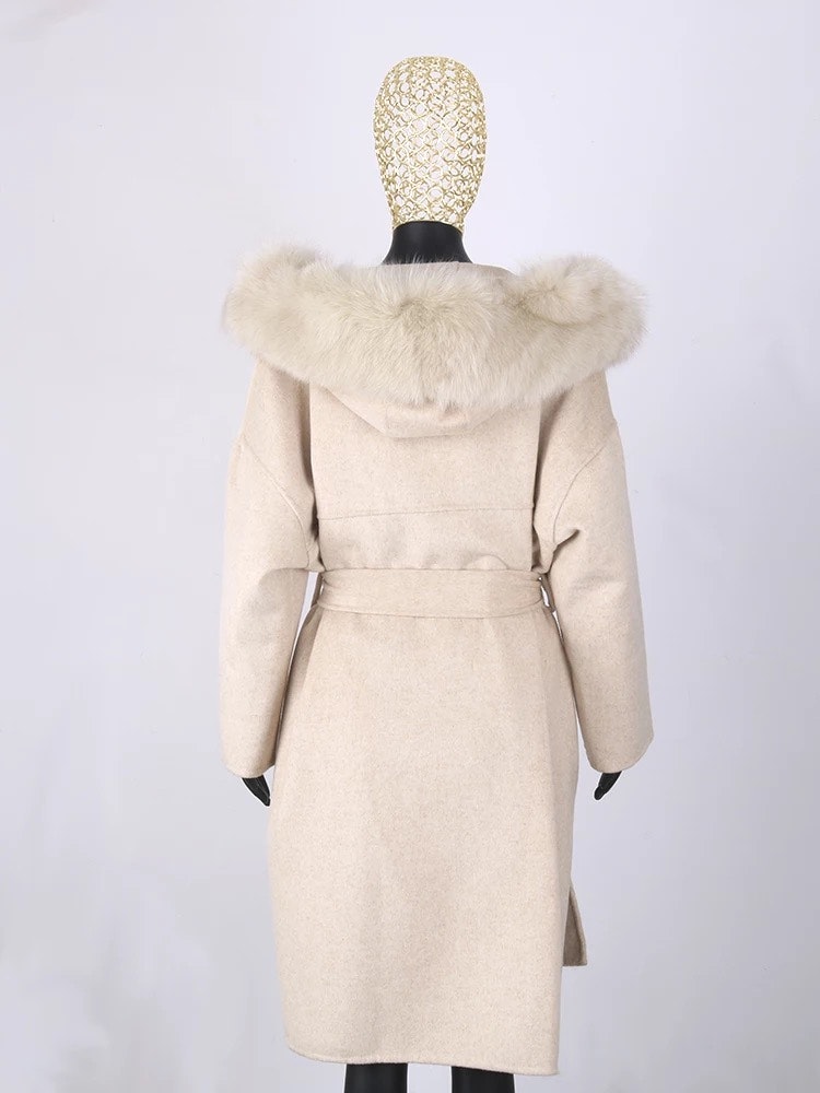 Noelia fur coat- long beige