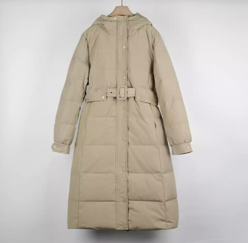 Suzie down coat- beige no fur