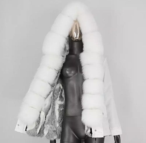 Ellie fur parka- white