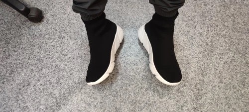 Lara sock trainers- black/white