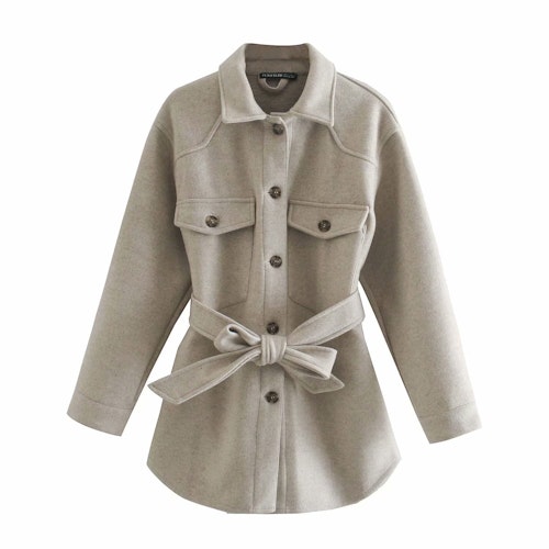 Sara wool coat- khaki