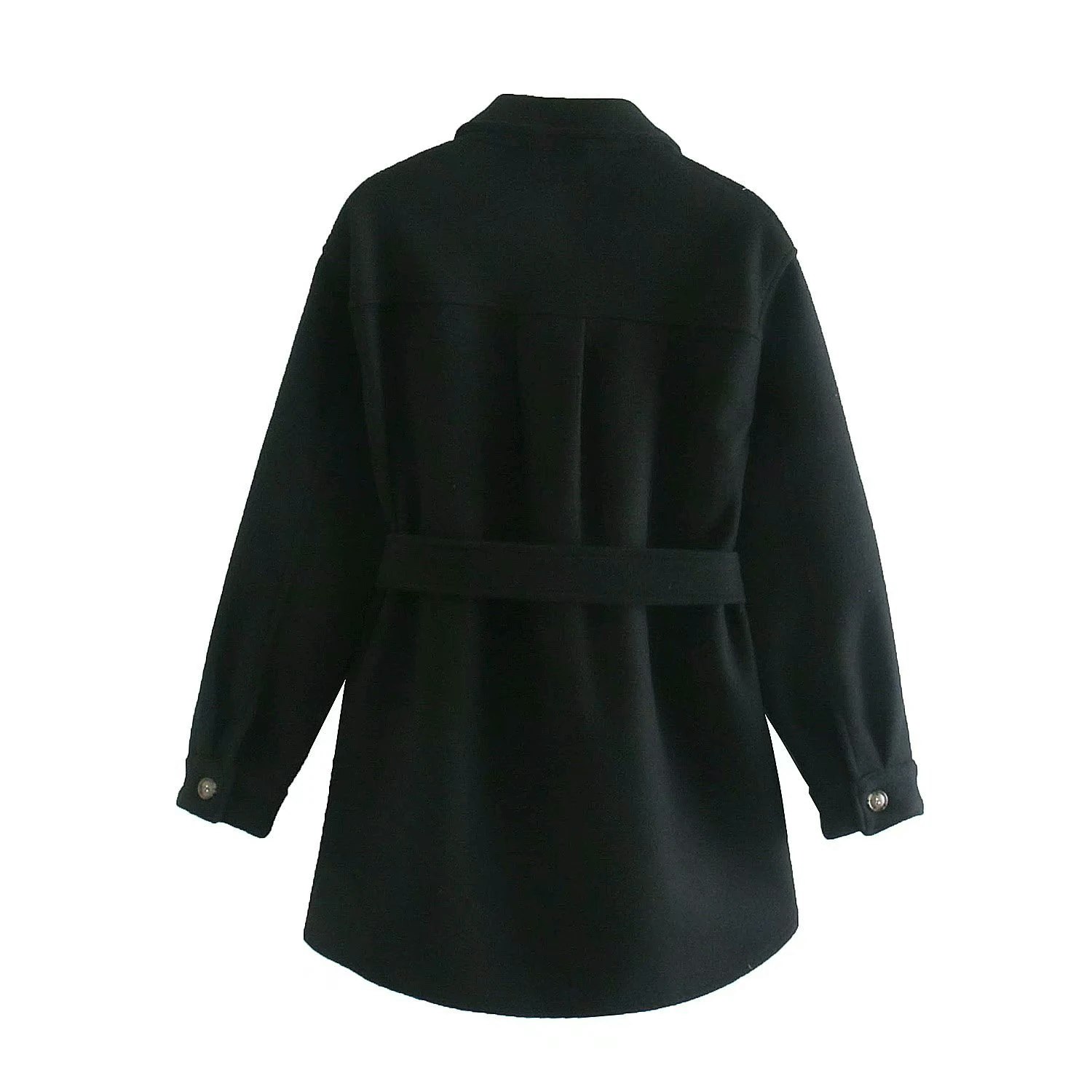 Sara wool coat- black