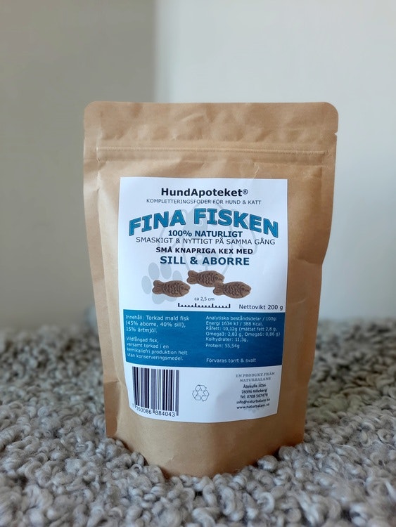 Hundapoteket närproducerat hundgodis FINA FISKEN 200g