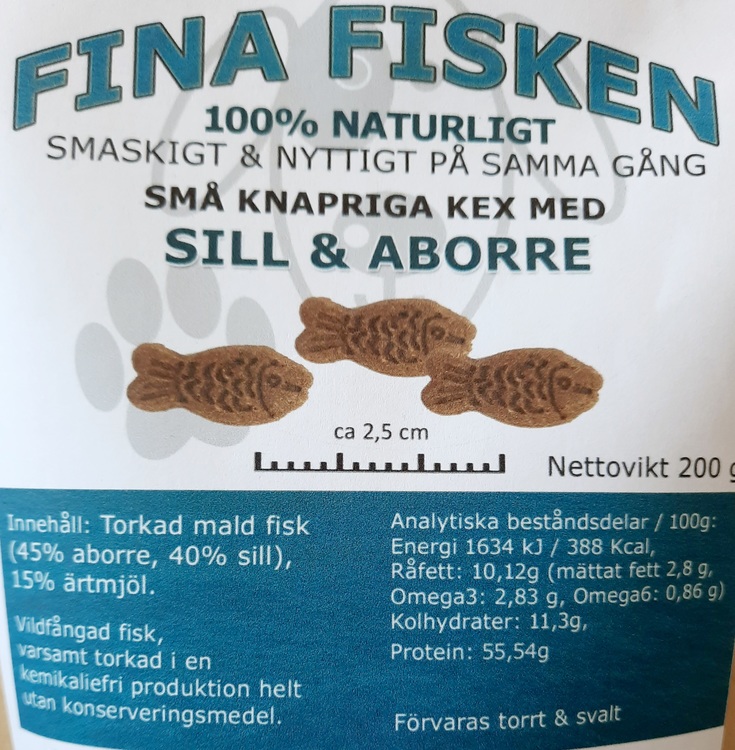 Hundapoteket närproducerat hundgodis FINA FISKEN 200g