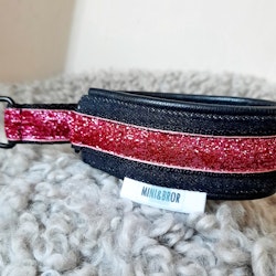 Mini&Bror närproducerade hundhalsband BLACK EDITION - FUCHSIA