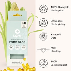 Bajspåsar | Miljövänliga | Kamomilldoft | Lomi Petcare