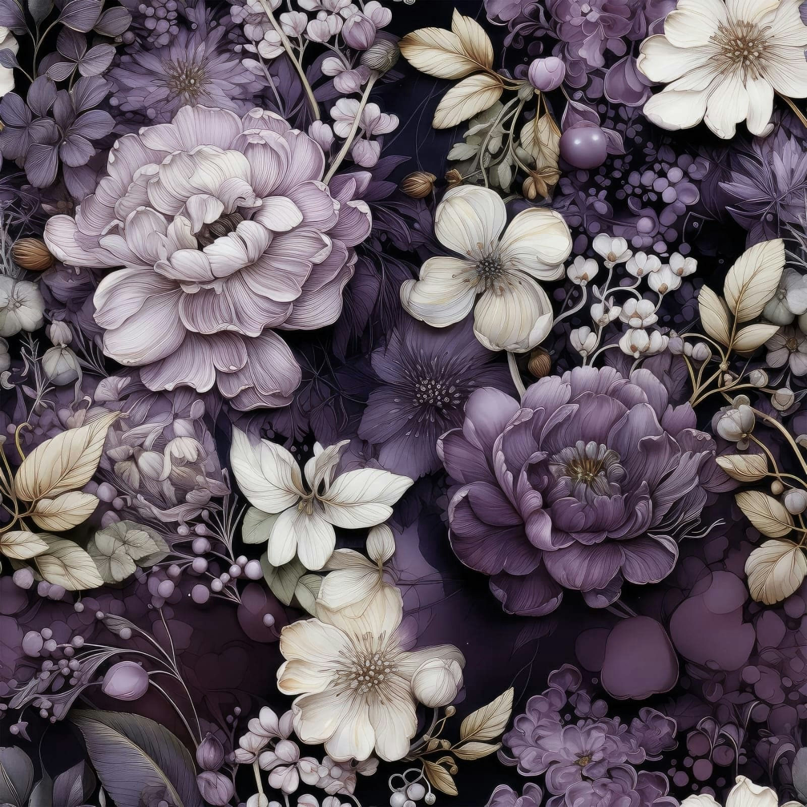 Blommor Lila College French Terry