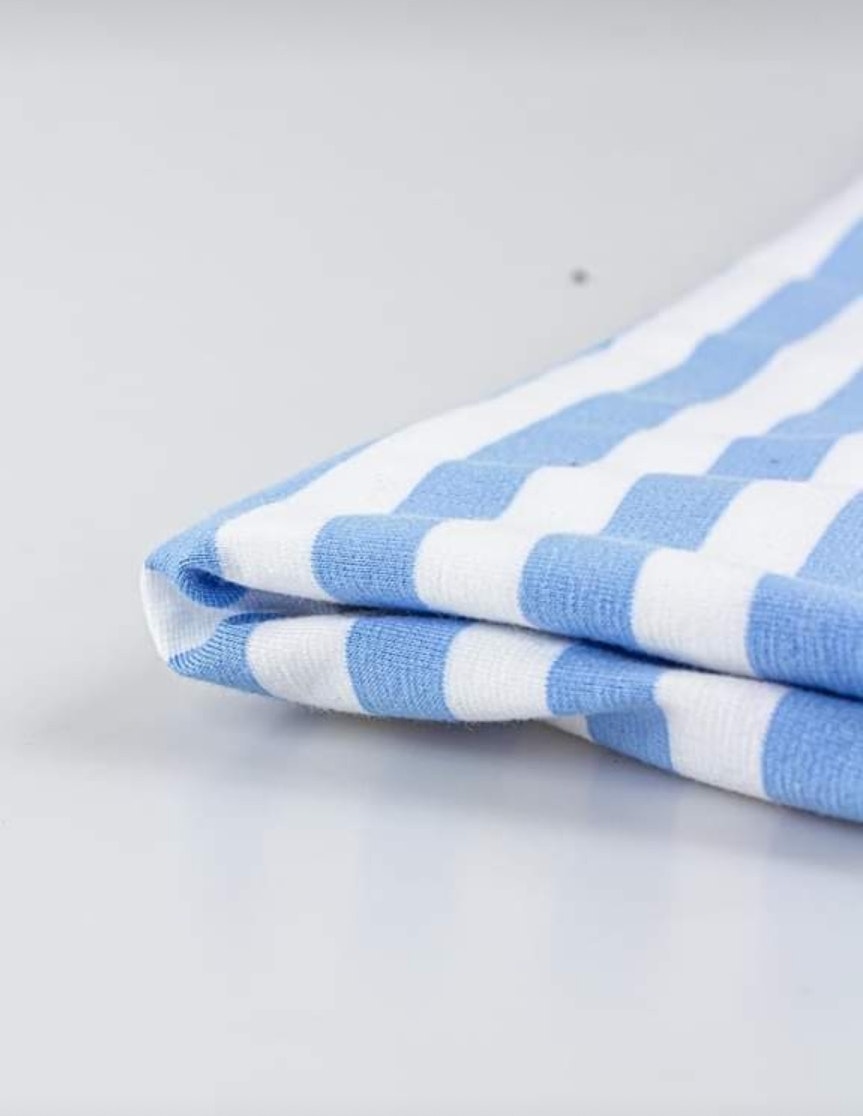 Kopia Linjer Vita och Blåa Single Jersey  OUTLET
