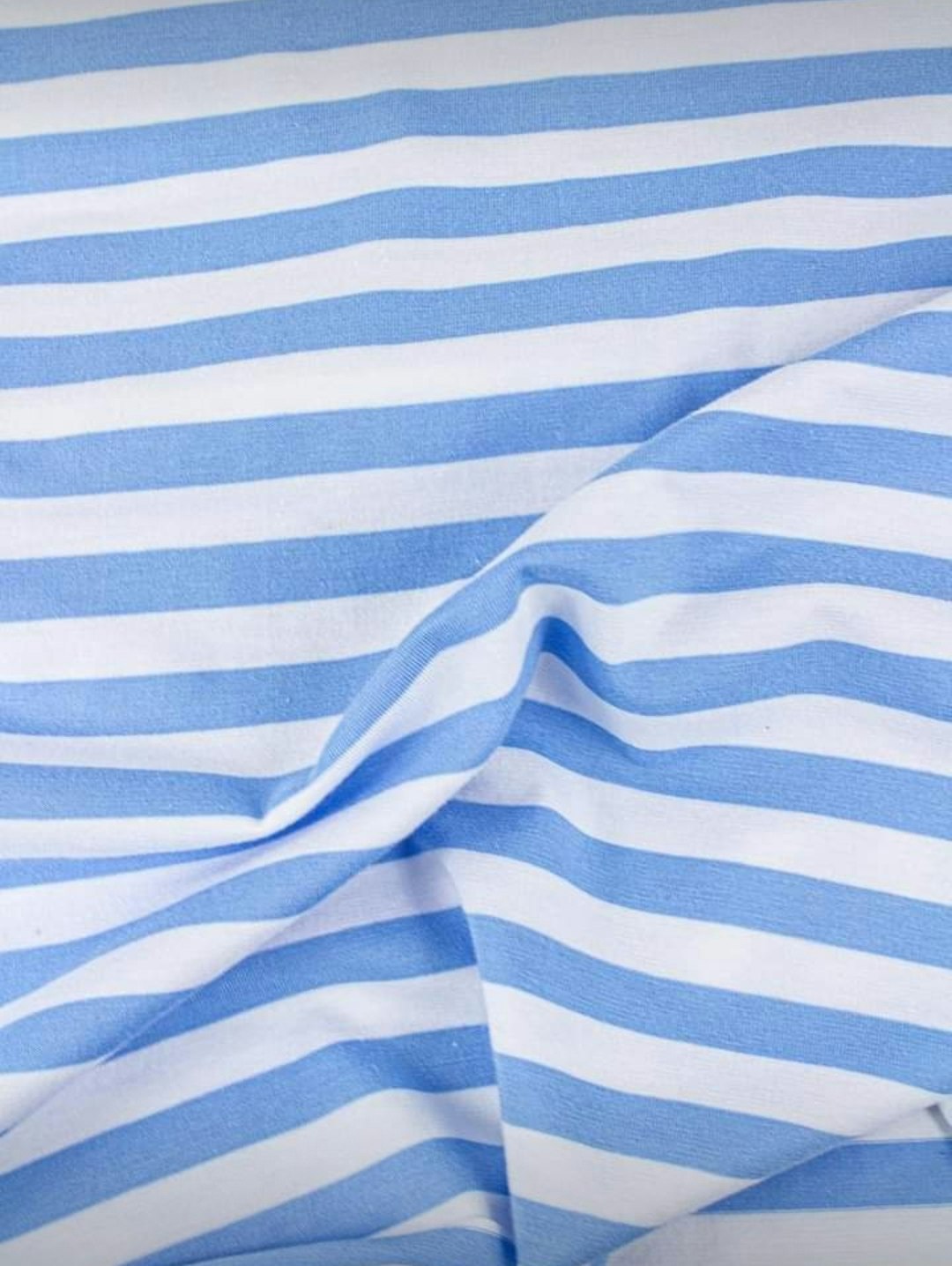 Kopia Linjer Vita och Blåa Single Jersey  OUTLET