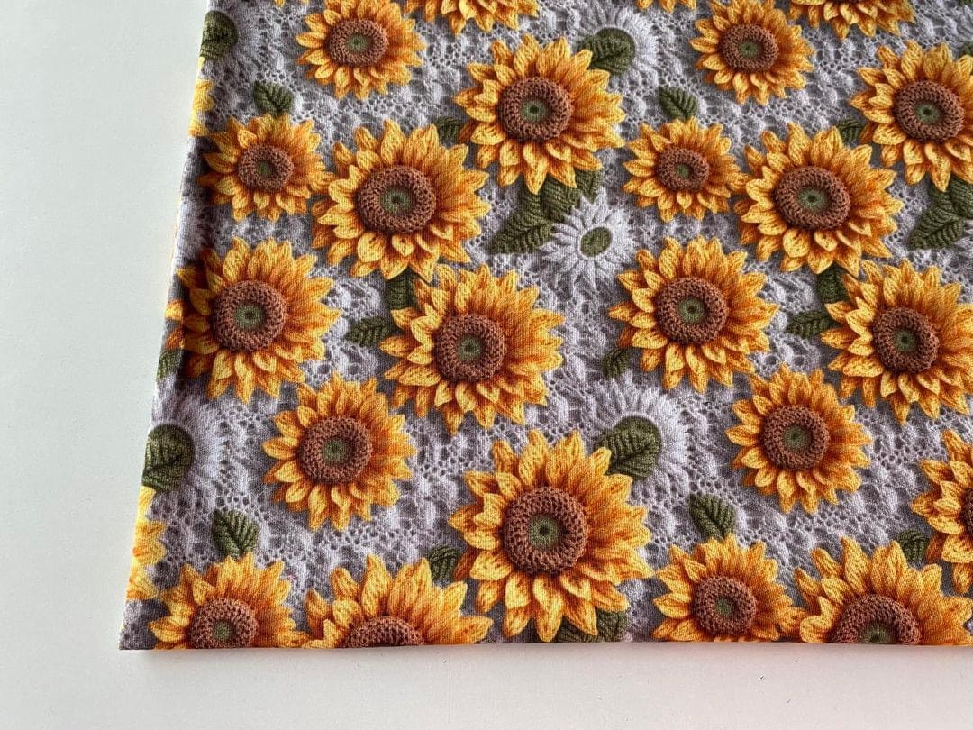 43cm Solros Blommor College French Terry
