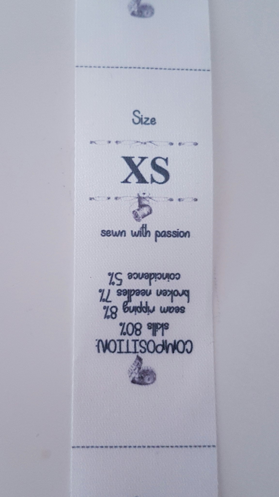 Storlekslappar XS-XL 9st