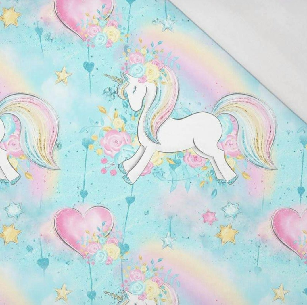 trikå tyg unicorn enhörning college trikåtyg barntyg barntyger