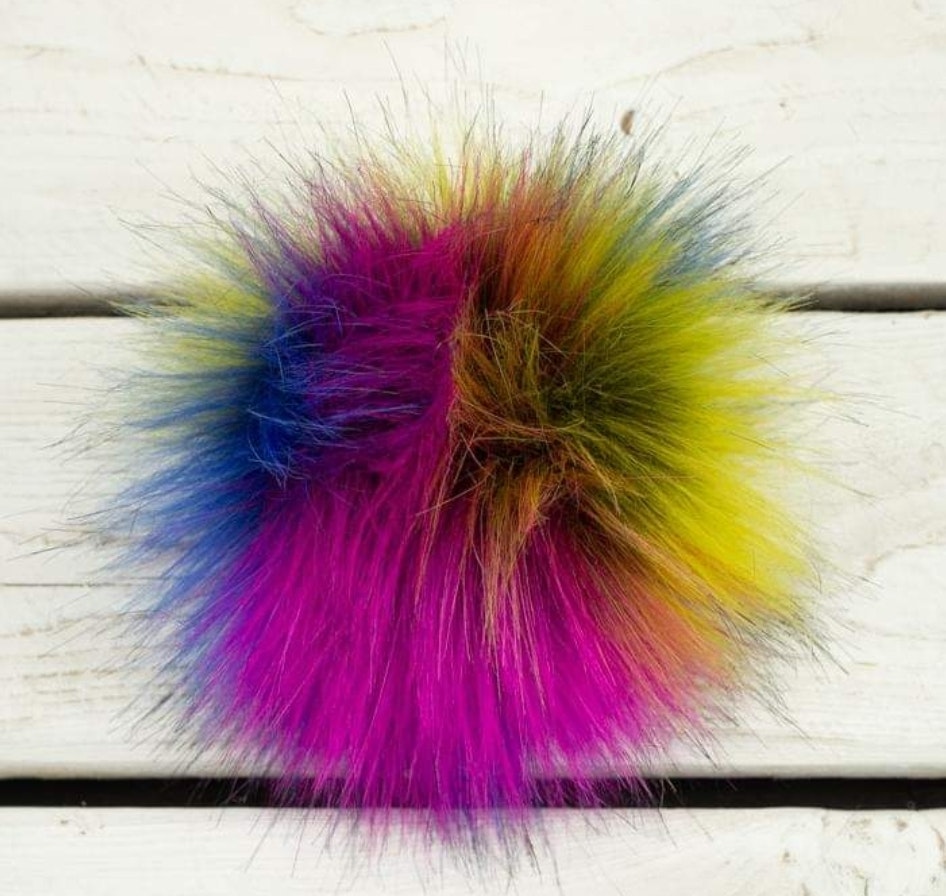 Pompom pom pom rosa färgglad olika färger