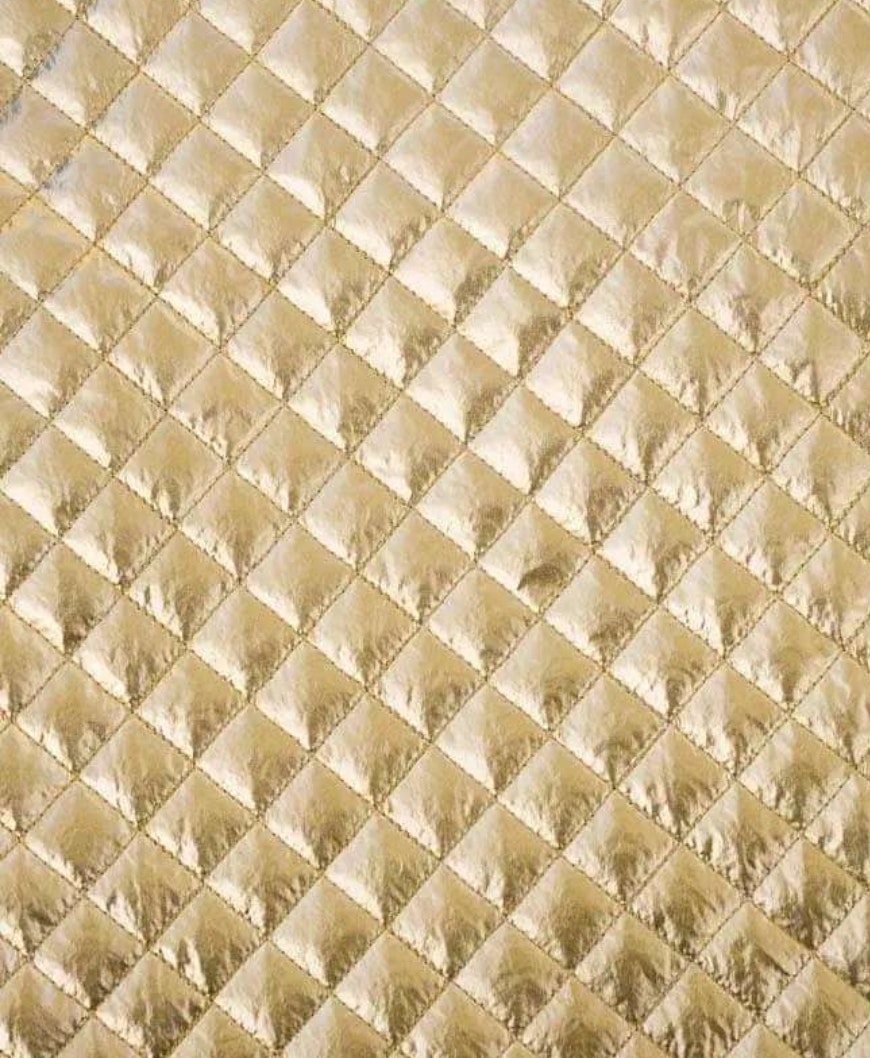Quilt med foder jacka 3d metalic