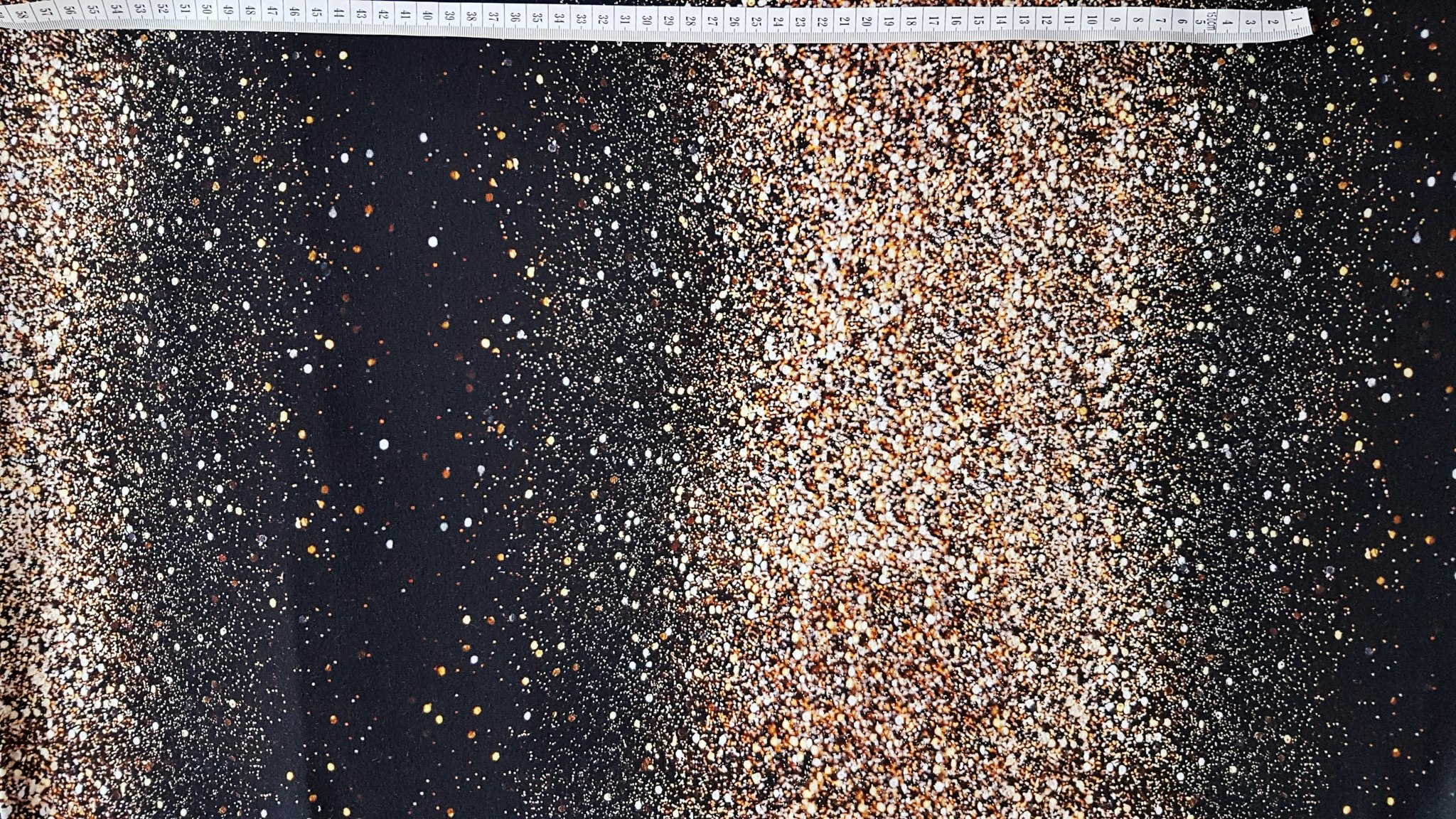 Trikå trikåtyg college stuvbit tygbitar nyår glitter