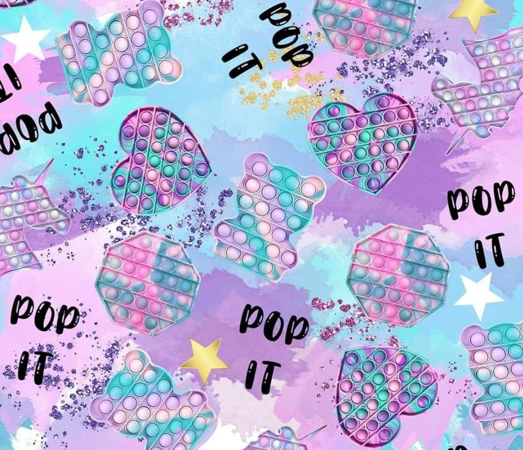 Pop It Lila/blå College French Terry 62cm