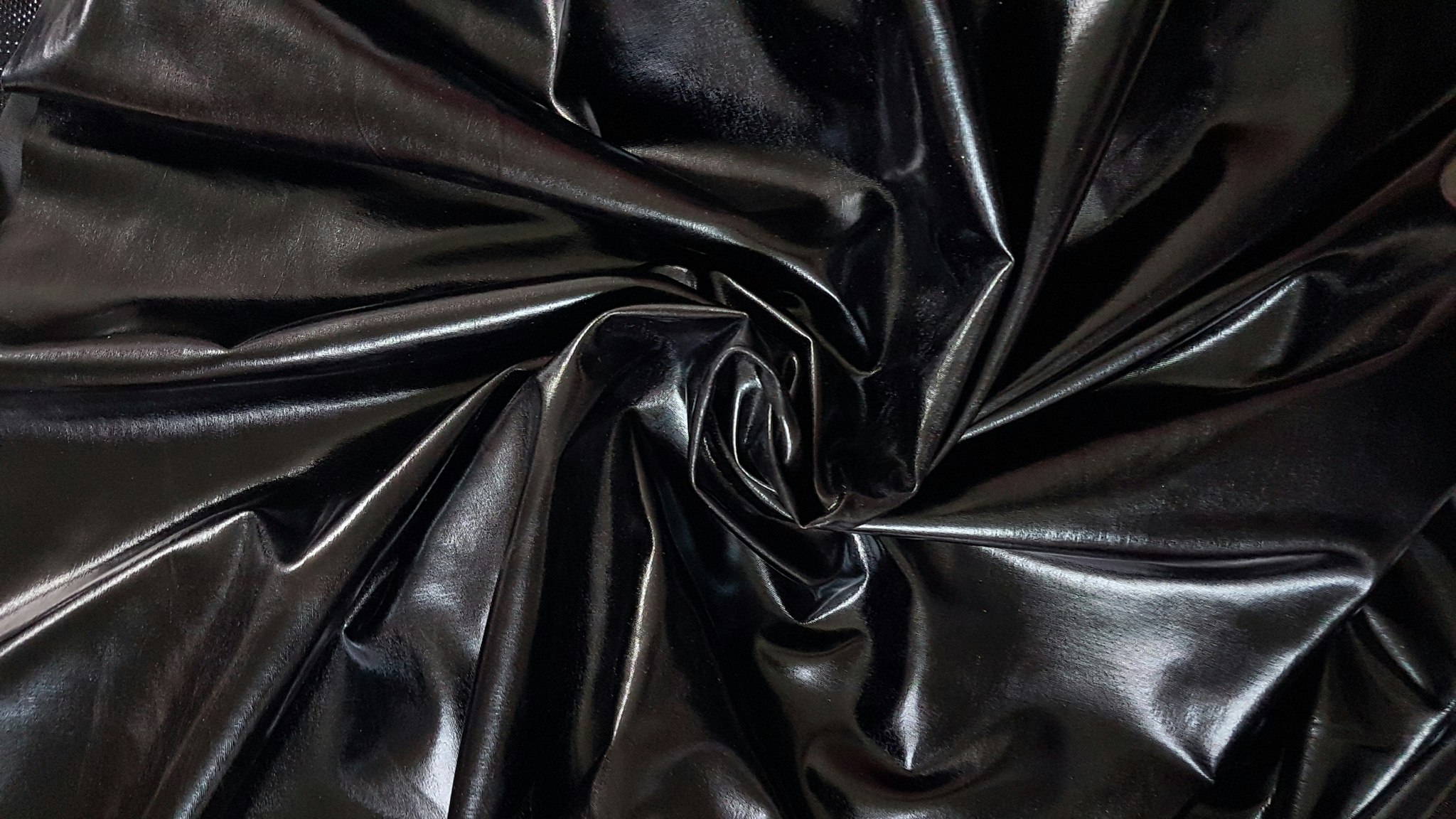 Metallic Lycra Lamé Svart