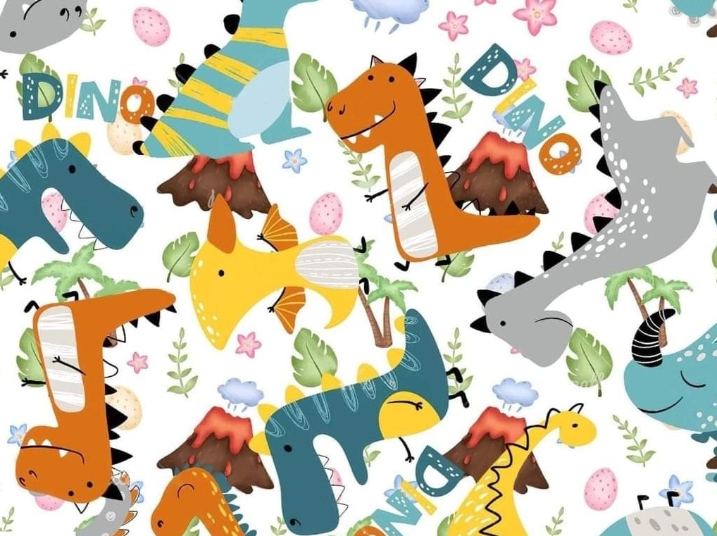 Glada Dinosaurie College French Terry