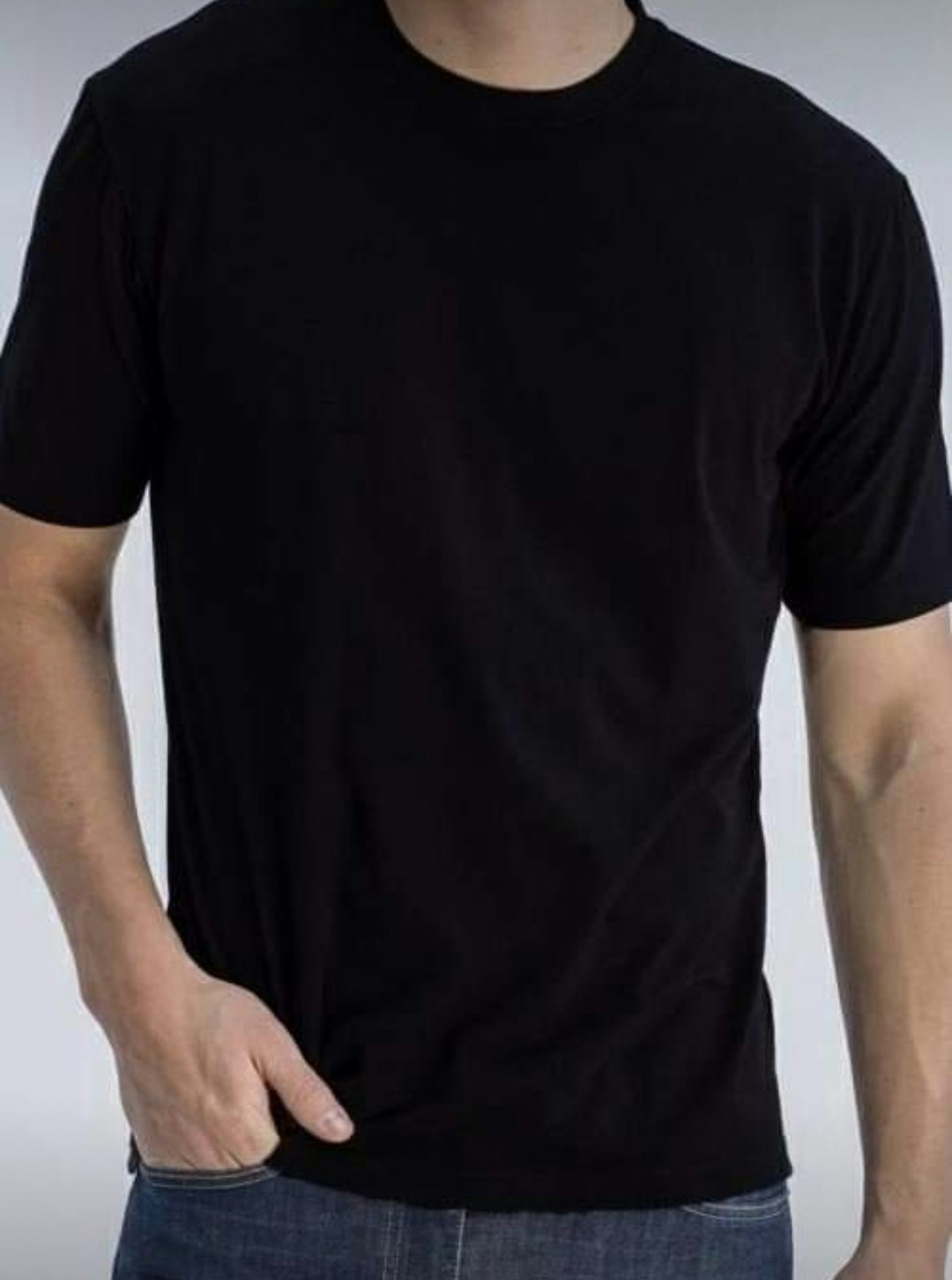 Svart Trikå Single Jersey 85cm