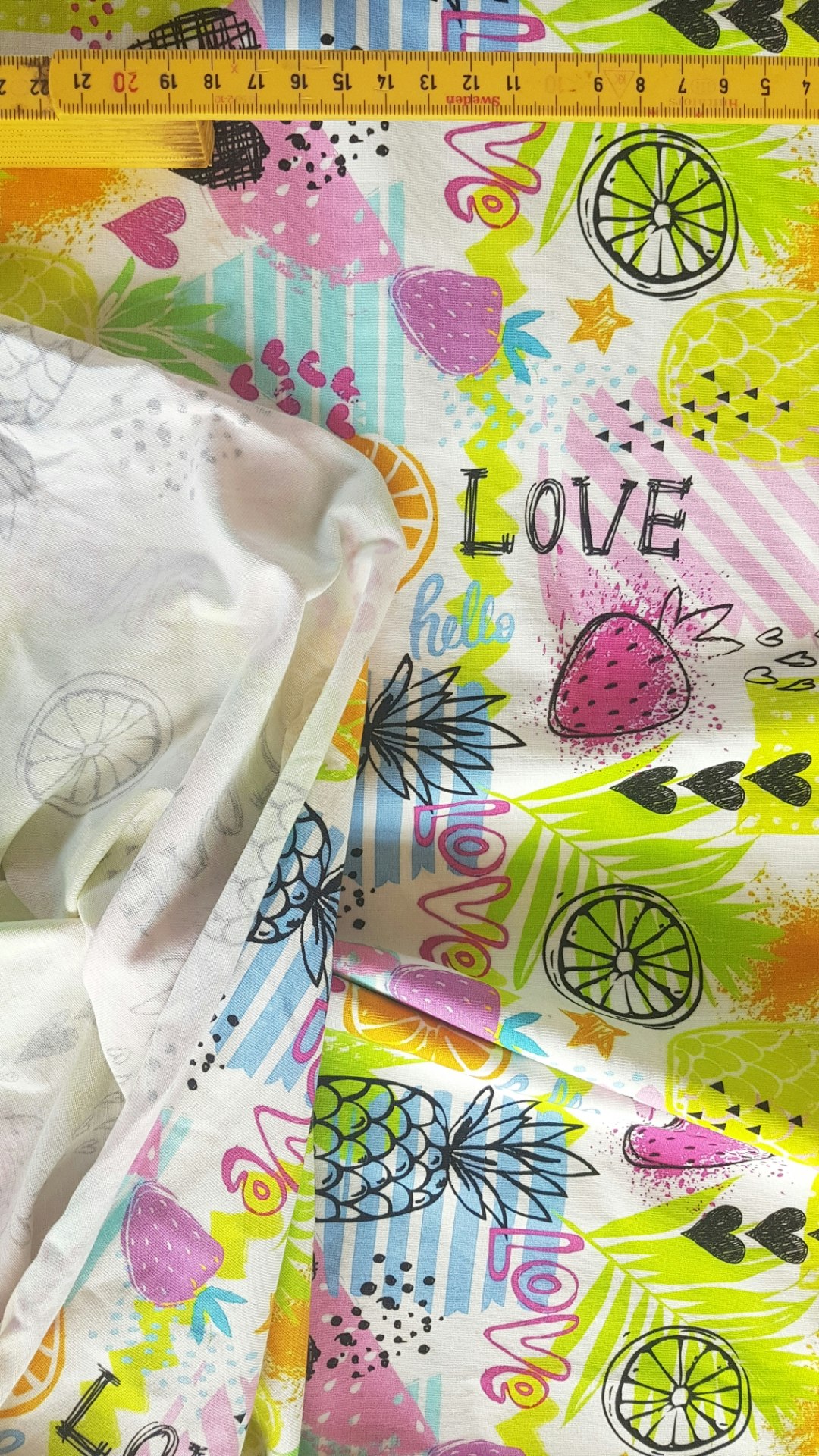 57cm Ananas Love Sommar Single Jersey