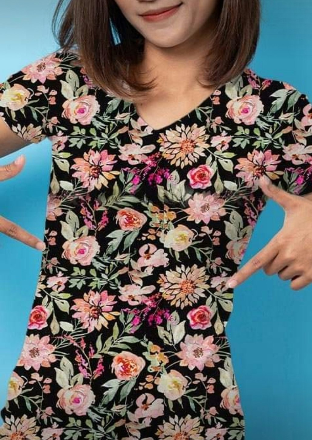Blommor Single Jersey