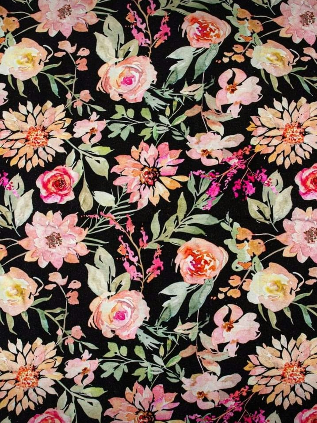 Blommor Single Jersey