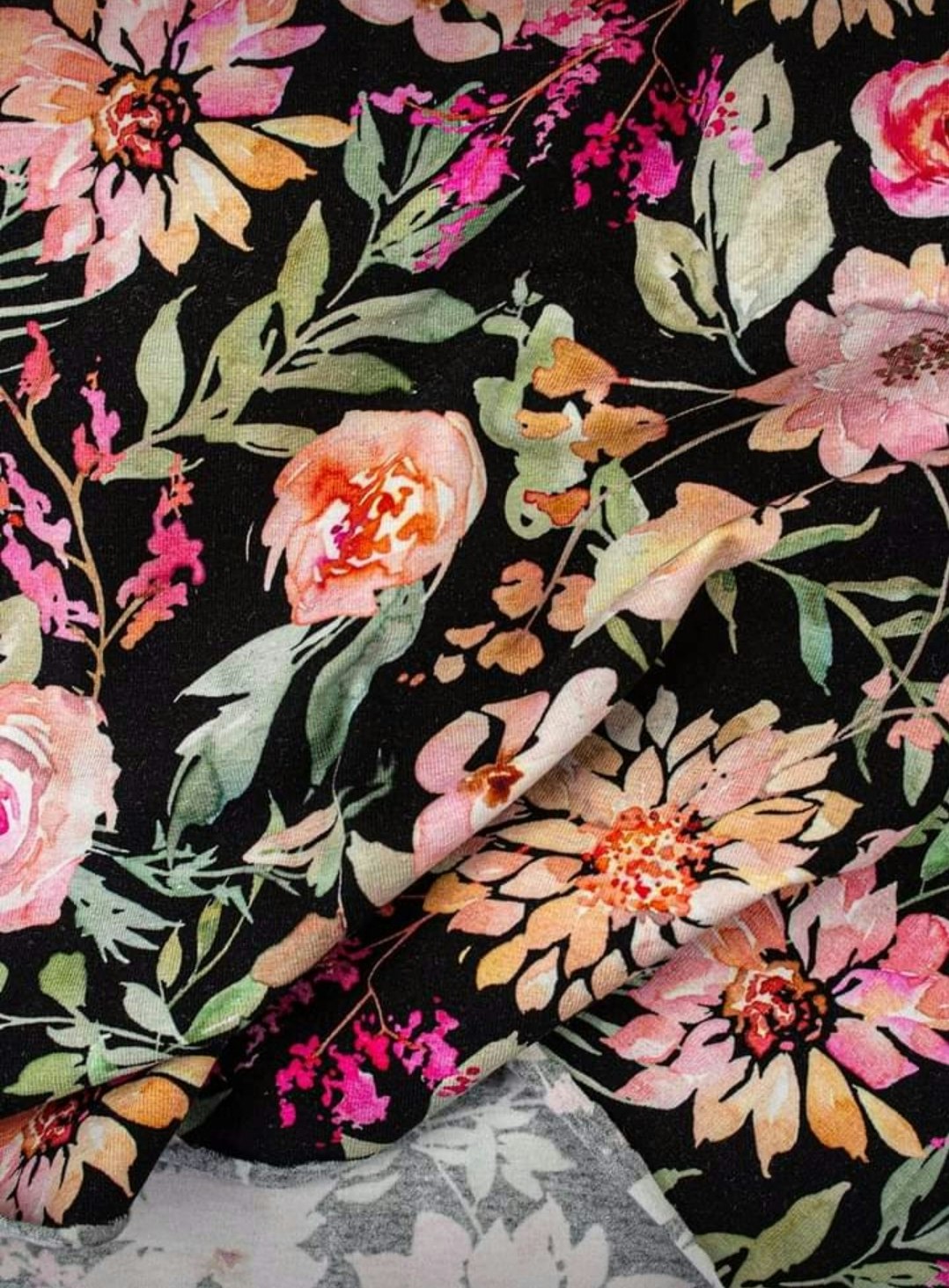 Blommor Single Jersey