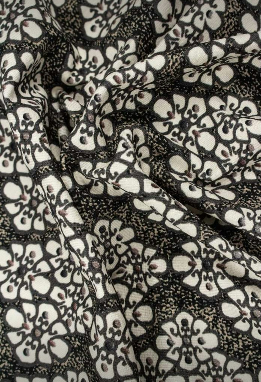 Vita Blommor  Jersey Viscose OUTLET