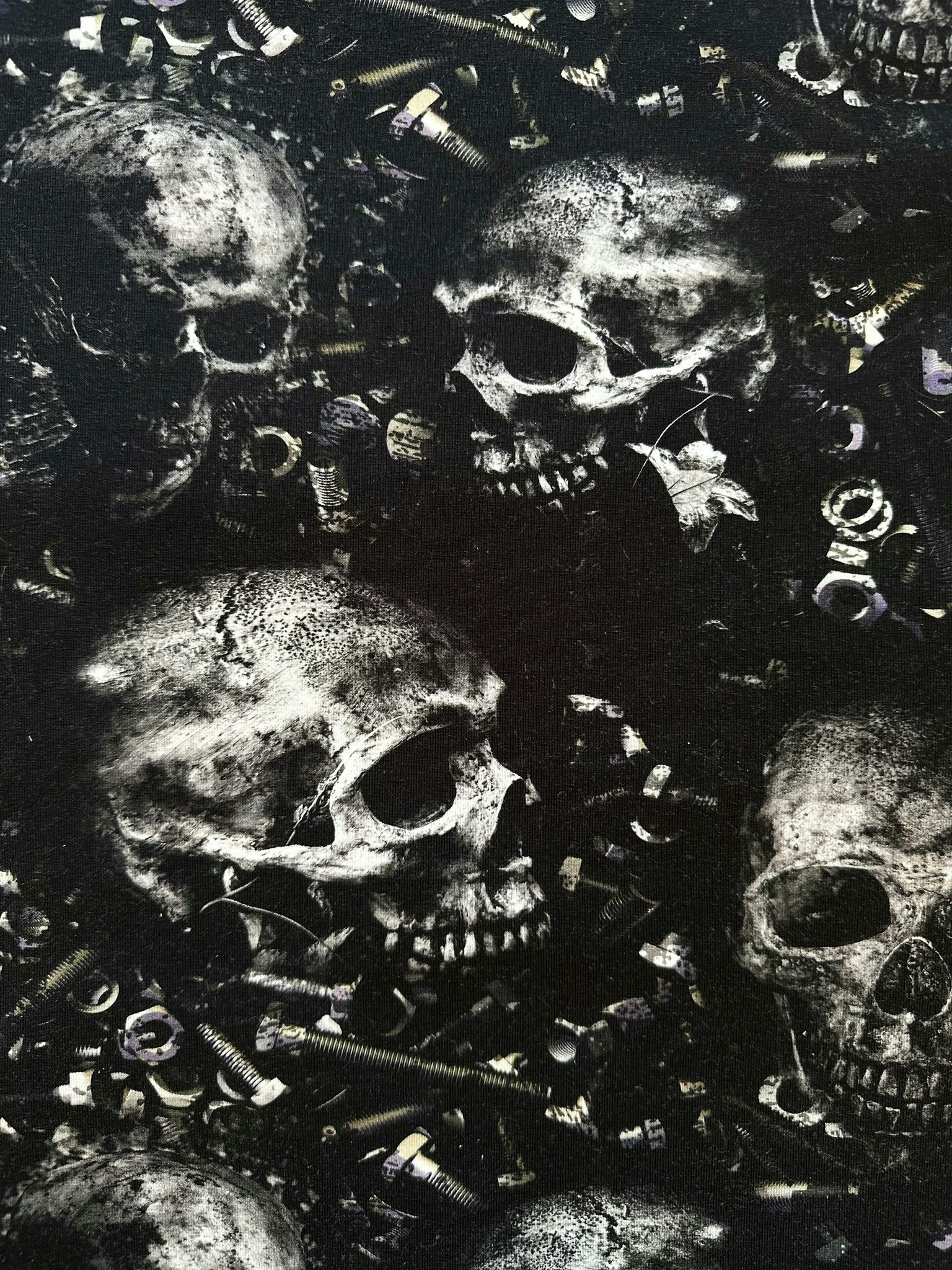 Skruvar Dödskalle Single Jersey