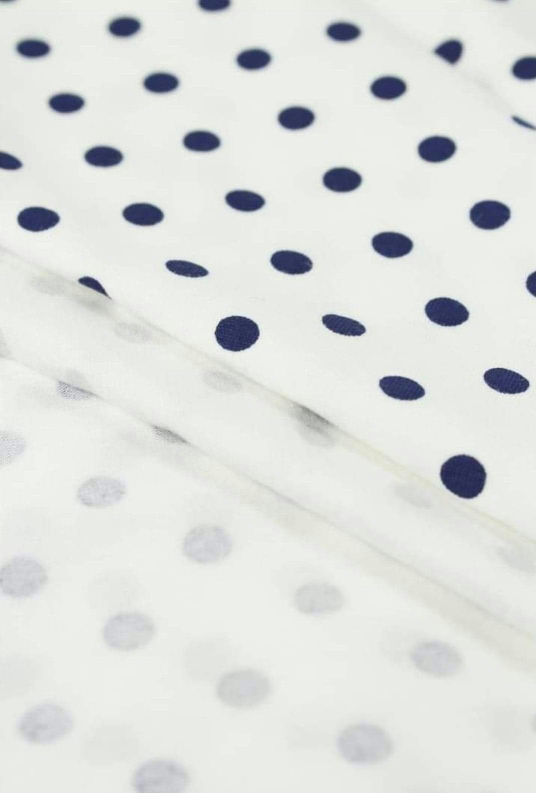 Mörkblåa Prickar Single Jersey  OUTLET