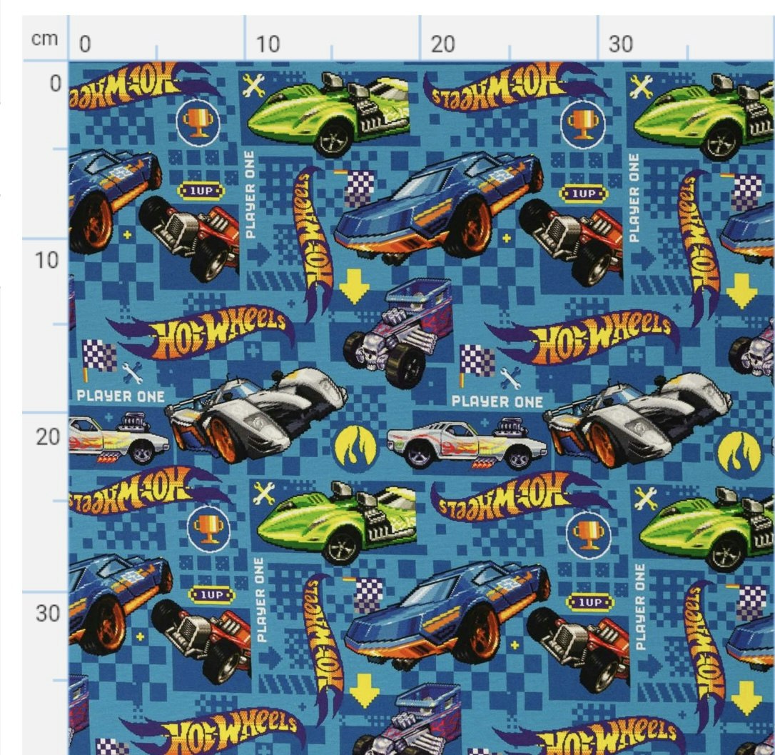 Tyg tyger barntyg hot Wheels bilar